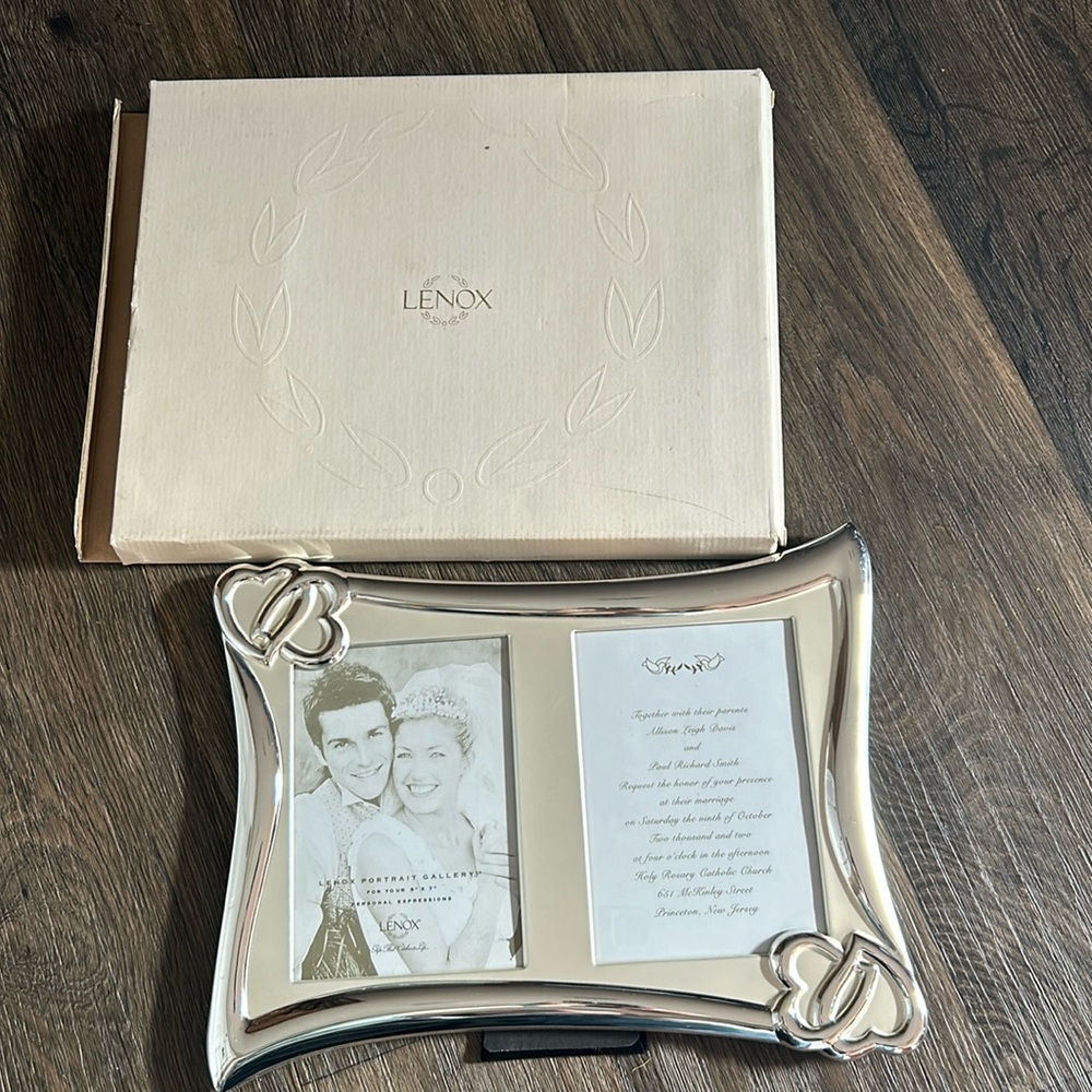 Lenox Wedding Promises invitation double frame